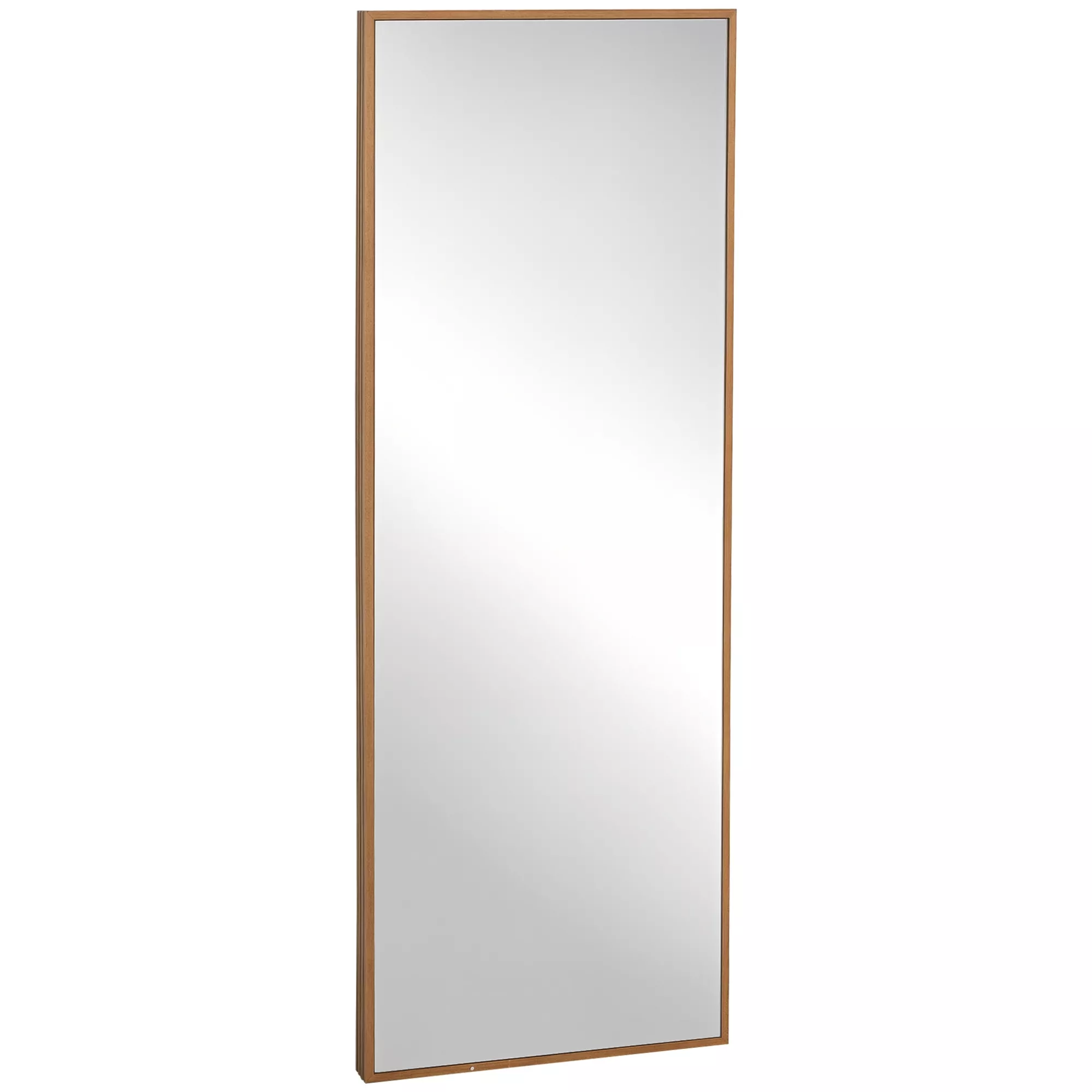 helkroppsspegel 125x45cm med naturträram, passar för vardagsrum, sovrum, matsal, hall