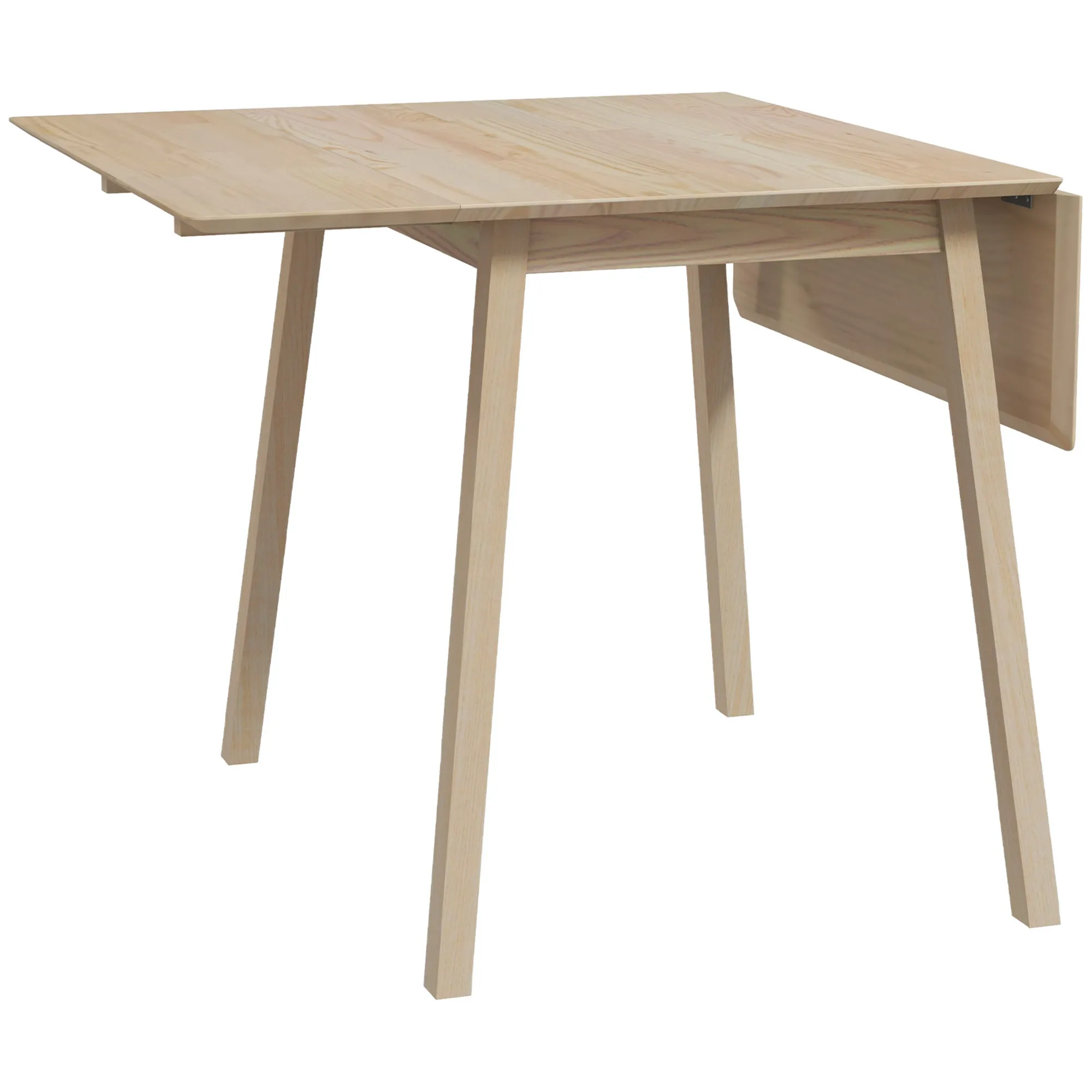 Klappbarer Esstisch, Küchentisch til 2-4 personer, Klaptisch, Træesstbord til spisestue, til små rum, 110 x 86 x 75 cm, natur