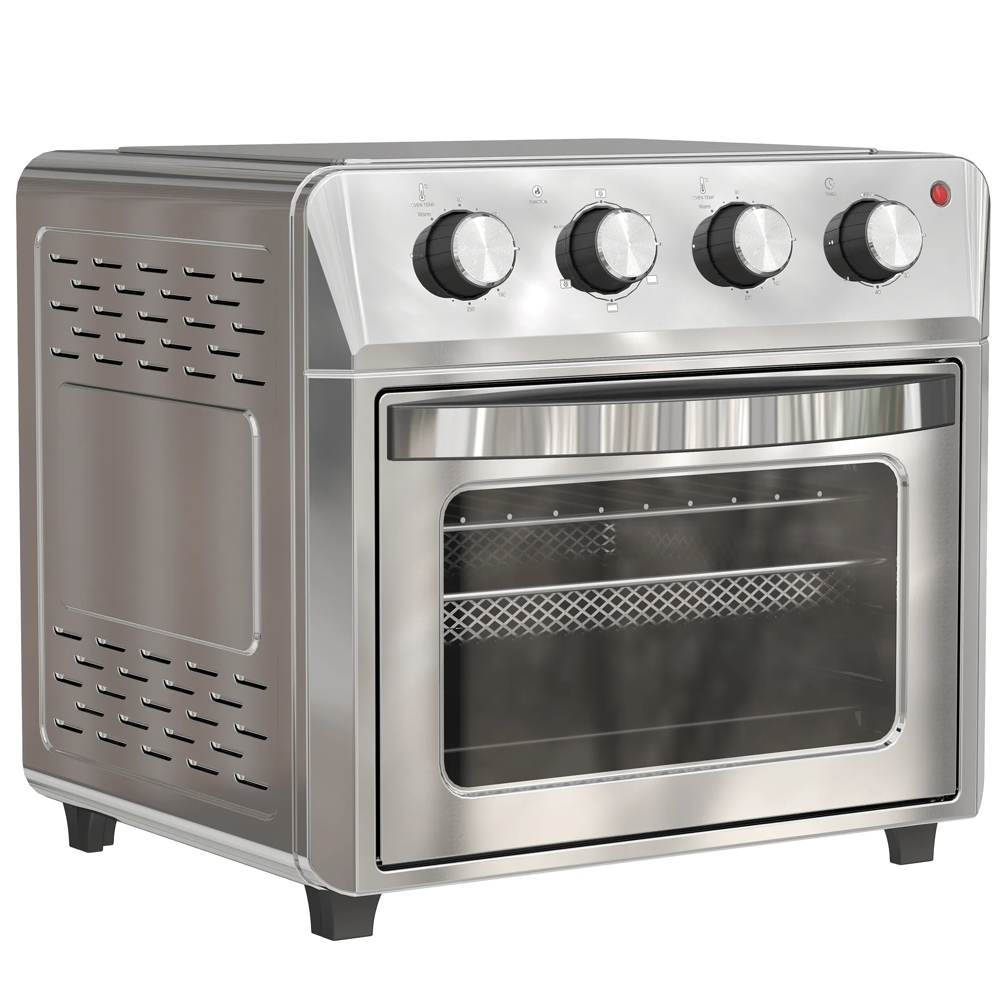 Miniugn med Varmluft och Airfryer, 24L, 1600W, Silver, Rostfritt stål
